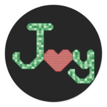 Christmas Joy Cross Stitch Sticker