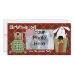 Christmas Joy, Dog and Cat Custom Photo Cards