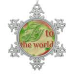 Christmas Joy to the World Xmas Design Ornaments