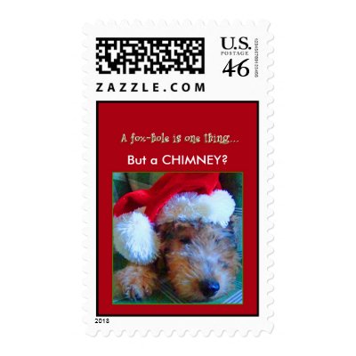 Christmas--Jubel in Santa Hat--A FOXHOLE IS ONE... Stamp by SueBaumg4852