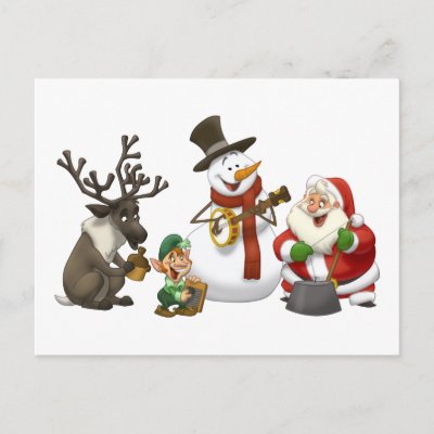 Christmas Jug Band Postcard