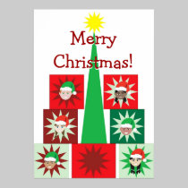 Christmas Kid Present Tree posters