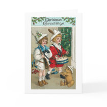 Christmas Kids Drum, Gun, Teddy Bear cards by vintagegiftmall Christmas Kids Drum, Gun, Teddy Bear cards