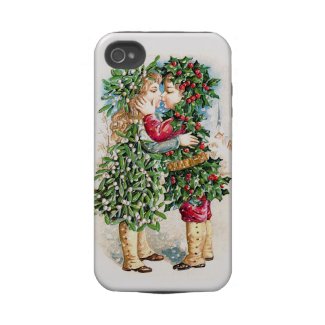 Christmas Kiss Tough Iphone 4 Covers