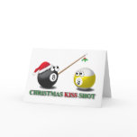 Christmas Kiss Shot greeting card