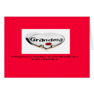 CHRISTMAS KISSES TO GRANDMA CARDS