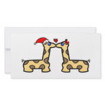 Christmas Kissing Giraffes Photo Card Template