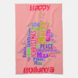 CHRISTMAS KITCHEN TOWELS - GIFTS - XMAS TREE FUN kitchen towels
