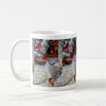 Christmas kitten coffee mug