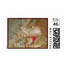Christmas Kitten Dax Plays stamp
