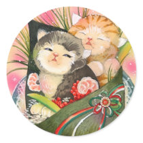Christmas Kitten Handroll sushi stickers