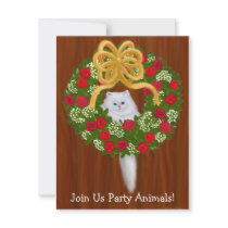 Christmas Kitten Invitation by twopurringcats Christmas Kitten Invitation