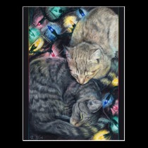 Christmas Kitties Postcard postcards