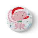 Christmas Kitty button