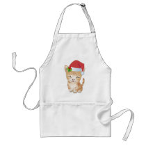 Christmas Kitty Cat Gift Apron
