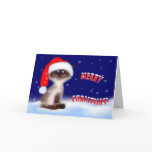 Christmas Kitty Cat Greeting Card