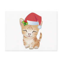 Christmas Kitty Cat Postcard