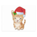 Christmas Kitty Cat Postcard