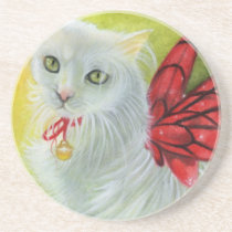 Christmas Kitty crimson wings Coaster coasters