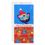 Christmas Kitty Designed Book Mark Custom Photo Card