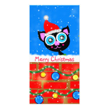 Christmas Kitty Designed Book Mark Custom Photo Card