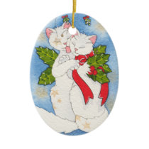 Christmas kitty kiss! ornaments