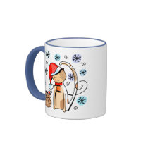 Christmas Kitty mugs
