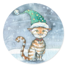 Christmas Kitty Sticker Christmas Kitty Sticker