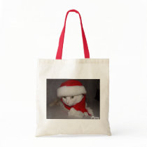 Christmas Kitty Tote Bag by myrtieshuman Christmas Kitty Tote Bag