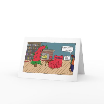 Christmas Knitting Card by historyweaver