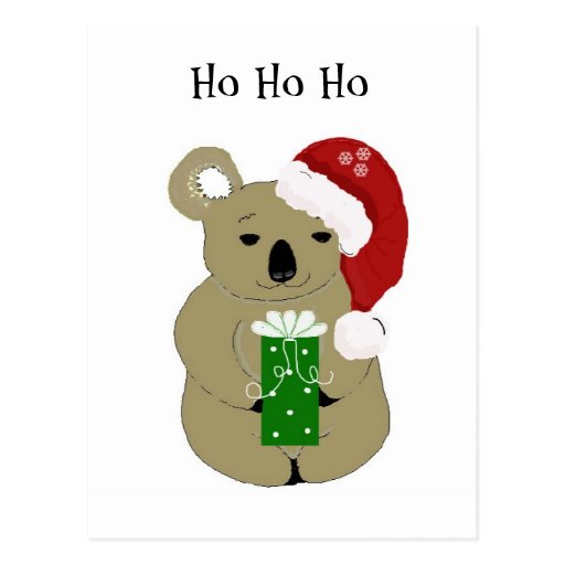 Christmas Koala Bear Postcard 