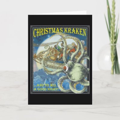 Christmas Kraken Card