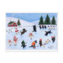 Christmas Labrador Fun Painting Post Cards
