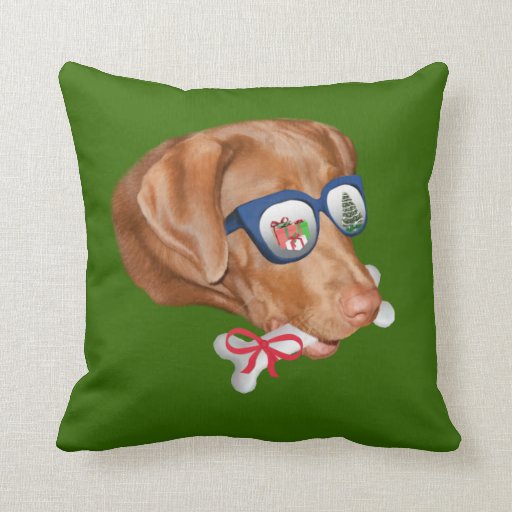 labrador christmas pillow