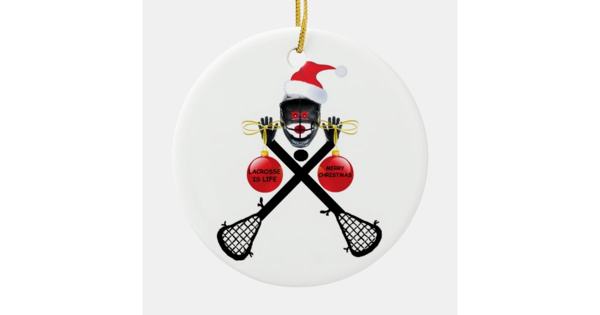 christmas lacrosse ceramic ornament zazzle christmas lacrosse ceramic ornament zazzle