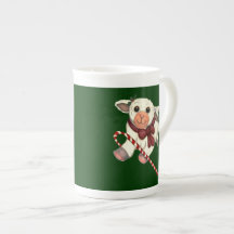 Christmas Lamb Bone China Specialty Mug Porcelain Mugs