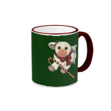 Christmas Lamb Ringer Mug