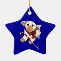 Christmas Lamb Star Ornament