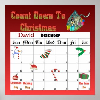 Christmas Lemar Countdown To Christmas print