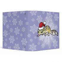 Christmas Leopard Gecko Vinyl Binder