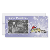 Christmas Leopard Gecko Personalized Photo Card