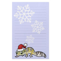 Christmas Leopard Gecko Personalized Stationery
