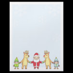 Christmas Letter Paper - Santa and Friends Letterhead Template