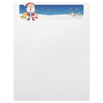 Christmas Letter Paper - Santa Banner letterhead by ChristmasLetterPaper Christmas Letter Paper - Santa Banner letterhead