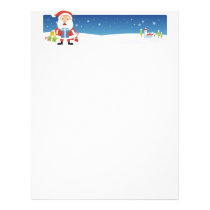 Christmas Letter Paper - Santa Banner letterhead