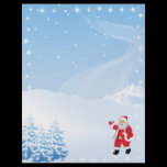 Christmas Letter Paper - Santa Claus Waving Letterhead Design