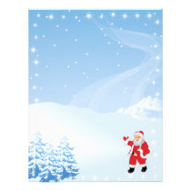 Christmas Letter Paper - Santa Claus Waving letterhead