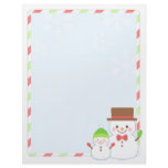 Christmas Letter Paper - Smiling Snowman