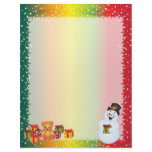 Christmas Letter Paper - Smiling Snowman letterhead