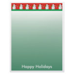 Christmas Letter Paper - Snowman Border